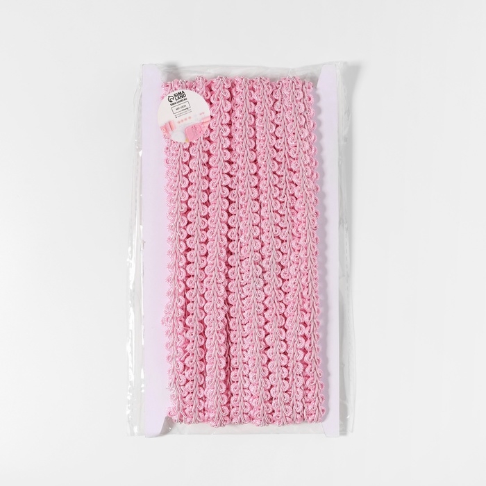 Тесьма декоративная «Шанель», 12 мм, 10 ± 1 м, цвет розовый Тесьма декоративная «Шанель», 12 мм, 10 ± 1 м, цвет розовый