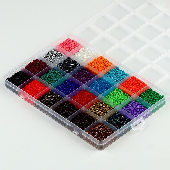 Набор для создания украшений, 48 цветов, леска, фурнитура, шармы Набор для создания украшений, 48 цветов, леска, фурнитура, шармы