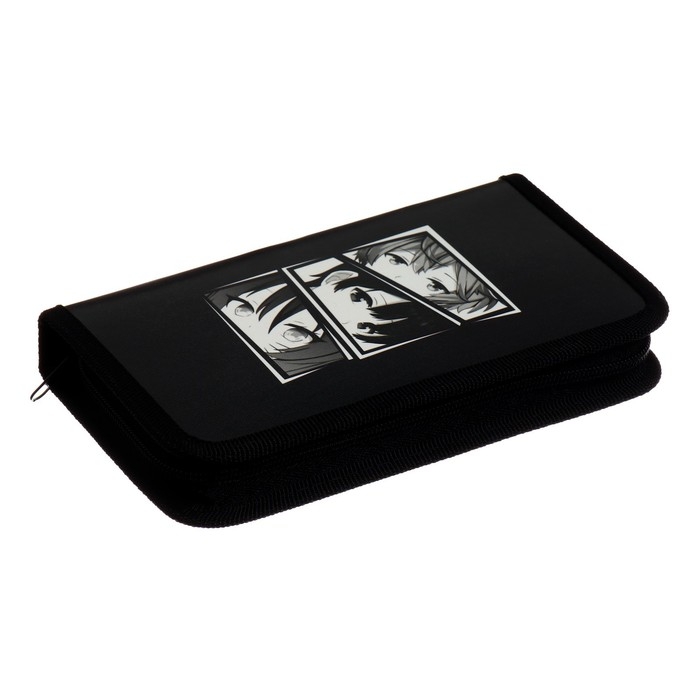 Пенал 1 секция 115 х 205 х 30 мм, Calligrata Пенал 1 секция 115 х 205 х 30 мм, Calligrata "Аниме глаза", ламинированный картон