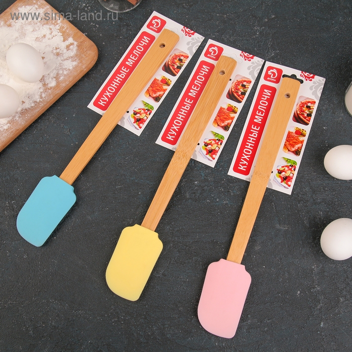 Лопатка Доляна «Домашний помощник», 28×5 см, цвет МИКС Лопатка Доляна «Домашний помощник», 28×5 см, цвет МИКС