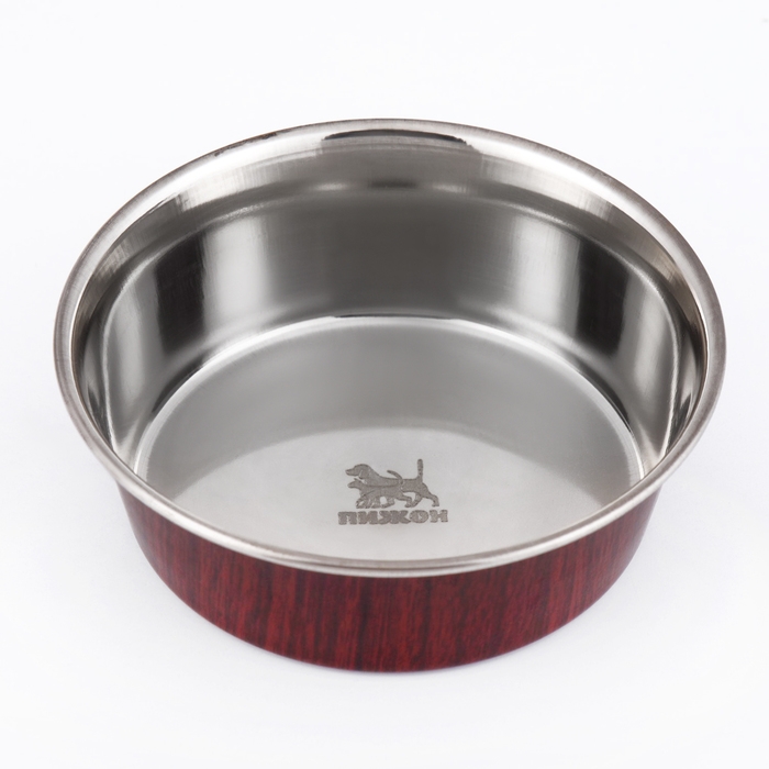 Миска стандартная с принтом "текстура дерева", 450 мл