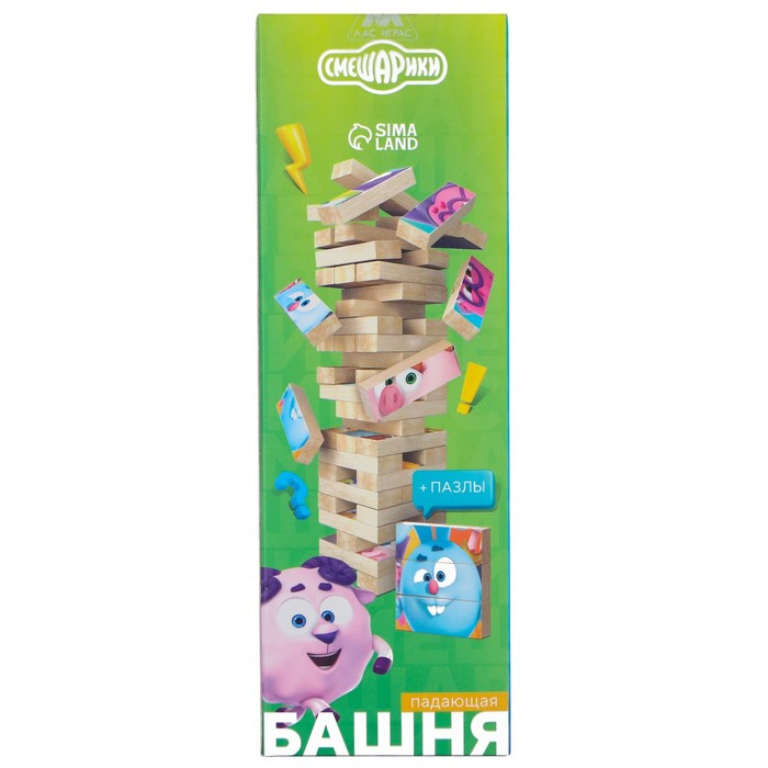 Падающая башня + пазлы, Смешарики Падающая башня + пазлы, Смешарики