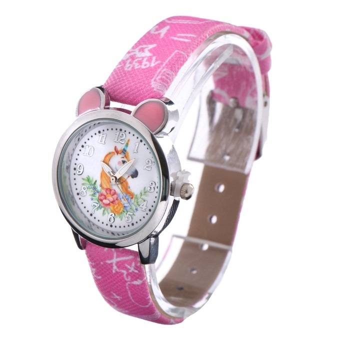 Часы наручные детские Часы наручные детские "Единорог", дискретный ход, ремешок 10.5, 7.5 х 3 см, d-2.5 см