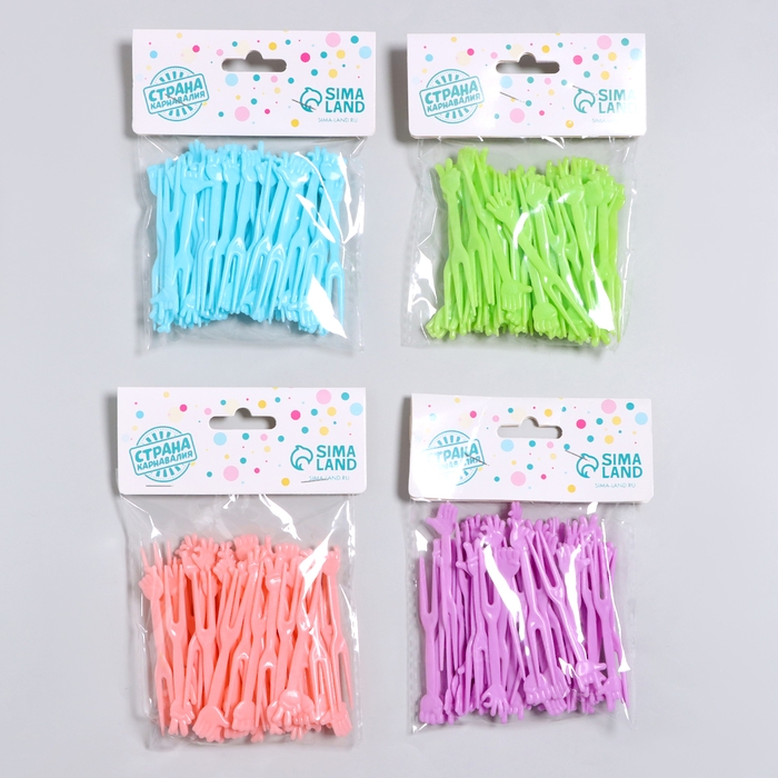 Шпажки «Рука», набор 50 шт., цвет МИКС Шпажки «Рука», набор 50 шт., цвет МИКС
