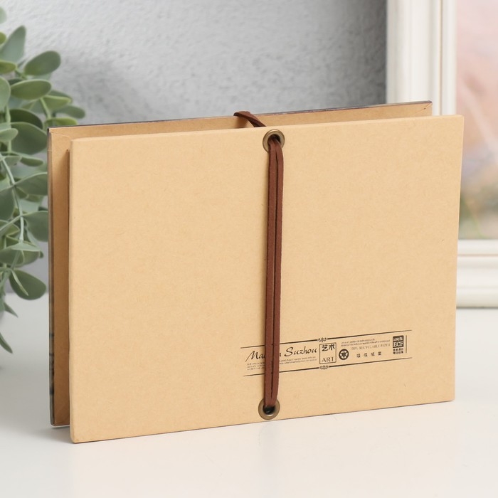 Фотоальбом гармошка 20 складок 38 сторон "Фотоаппарат на плитке" 17,5х12,5 см