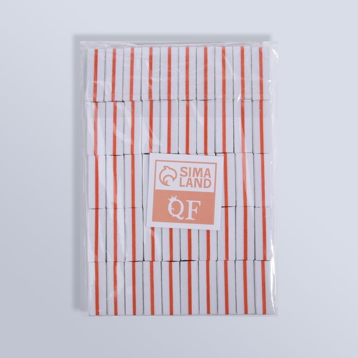 Бафы наждачные для ногтей, набор 50 шт, двухсторонние, 3,5 × 2,5 см, цвет белый