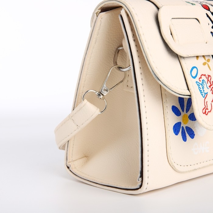 Сумка женская-мессенджер, цвет белый 18,5*13*8 см Сумка женская-мессенджер, цвет белый 18,5*13*8 см