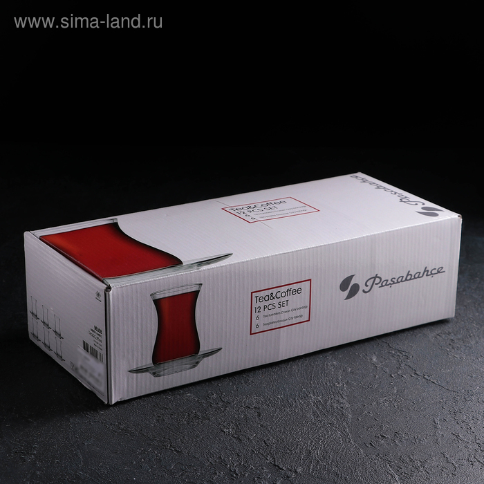 Сервиз чайный «Флора», 12 предметов: 6 стаканов чайных 160 мл, 6 блюдец Сервиз чайный «Флора», 12 предметов: 6 стаканов чайных 160 мл, 6 блюдец