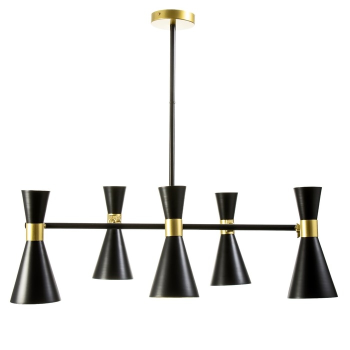 Люстра Люстра "Бьянка" 5хЕ14 40Вт 5хG4 20Вт черно-золотой 70х70х30 см BayerLux