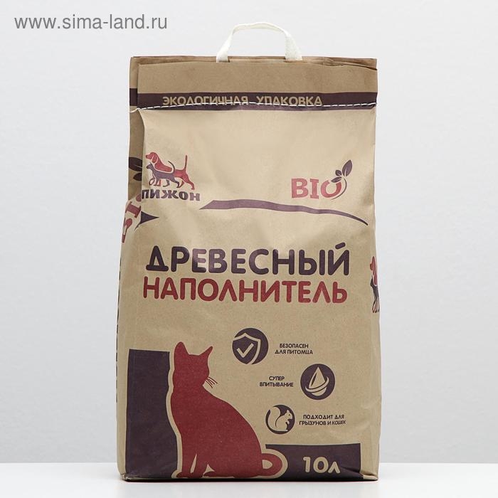Наполнитель древесный Наполнитель древесный "Пижон" Bio, 10 л