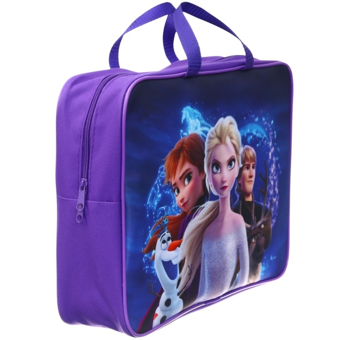 Папка с ручками текстильная А4, 350х270х100 мм, Холодное сердце Папка с ручками текстильная А4, 350х270х100 мм, Холодное сердце