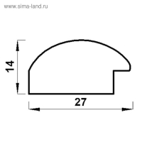 Рама для картин (зеркал) 30 х 40 х 2,7 см, пластиковая, Calligrata 6472, чёрная