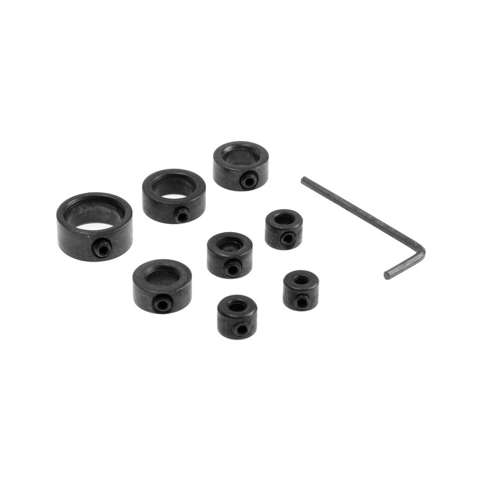 Набор ограничителей глубины сверления ТУНДРА, d=3-12 мм, 8 шт. Набор ограничителей глубины сверления ТУНДРА, d=3-12 мм, 8 шт.