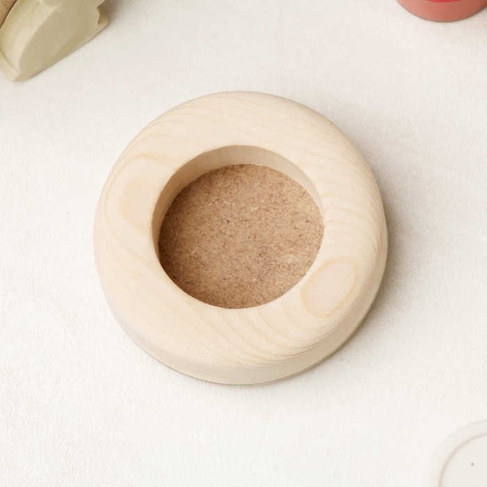 Заготовка для творчества Заготовка для творчества "Подсвечник", 1 свеча, круглый, 7 х 7 х 2,2 см, сосна