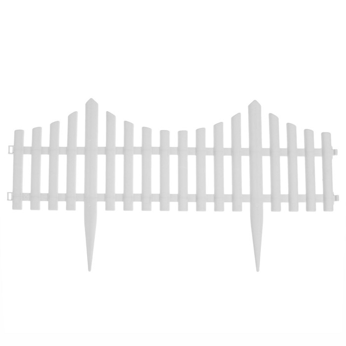 Ограждение декоративное, 30 × 300 см, 5 секций, пластик, белое, Greengo Ограждение декоративное, 30 × 300 см, 5 секций, пластик, белое, Greengo