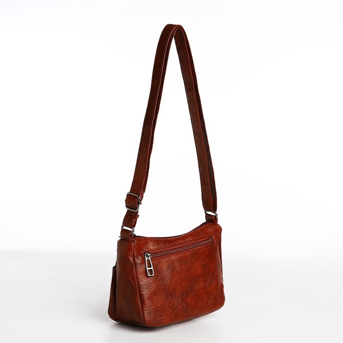 Сумка кросс-боди на молнии, цвет коричневый Сумка кросс-боди на молнии, цвет коричневый