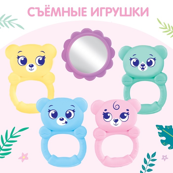 Музыкальный развивающий коврик с пианино, русская озвучка, свет, цвет розовый Музыкальный развивающий коврик с пианино, русская озвучка, свет, цвет розовый