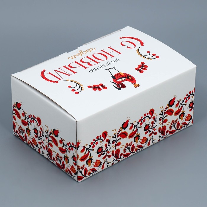 Коробка подарочная новогодняя складная «Народная», 22 х 15 х 10 см, Новый год Коробка подарочная новогодняя складная «Народная», 22 х 15 х 10 см, Новый год