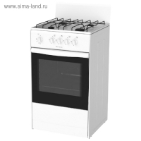 Плита Darina S4 GM 441 101 W, газовая, 4 конфорки, 50 л, газовая духовка, белая