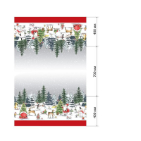 Скатерть "Этель" Праздник в лесу 147х110 см с ГМВО,100% хлопок,саржа 190гр/м2