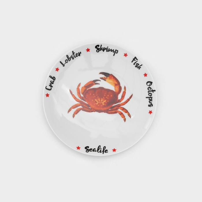 Набор фарфоровых тарелок для пиццы Sealife, 7 предметов, рисунок МИКС Набор фарфоровых тарелок для пиццы Sealife, 7 предметов, рисунок МИКС