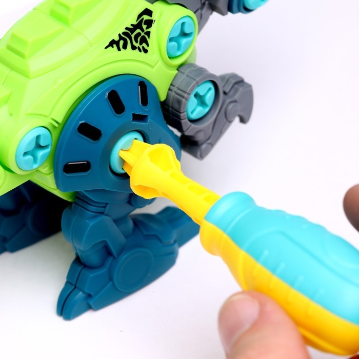 Конструктор винтовой «Паразауролоф», с отвёрткой, 24 детали Конструктор винтовой «Паразауролоф», с отвёрткой, 24 детали