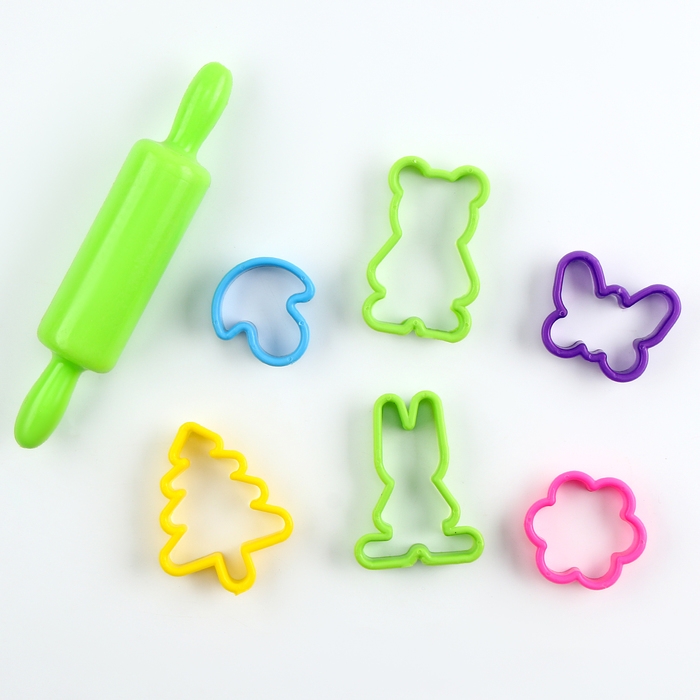 Игровой набор, скалка и формочки, в сетке Игровой набор, скалка и формочки, в сетке