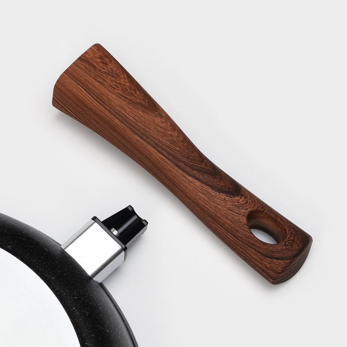 Сковорода Granit ultra black gold, 26 см, стеклянная крышка, антипригарное покрытие, съёмная ручка Сковорода Granit ultra black gold, 26 см, стеклянная крышка, антипригарное покрытие, съёмная ручка