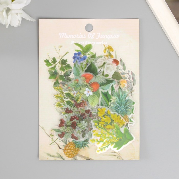 Наклейки для творчества пластик PVC Наклейки для творчества пластик PVC "Воспоминания о путешествии" набор 60 шт 10х14 см