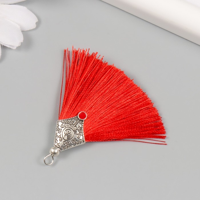 Декор для творчества текстиль Декор для творчества текстиль "Кисть Восток" красный набор 2 шт 1,6х4,5 см