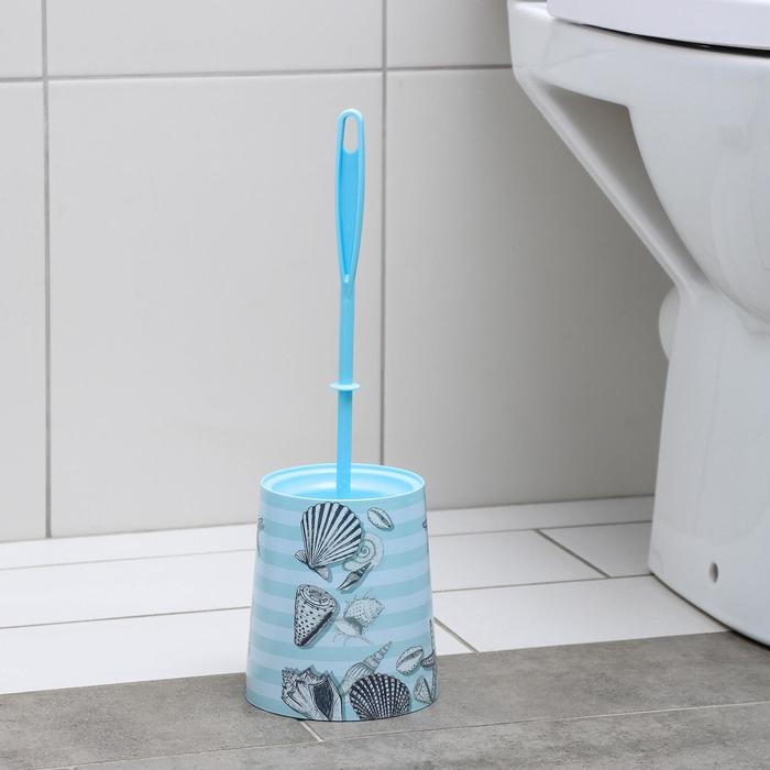 Ёршик для унитаза с подставкой «Морской», 12×12×36,5 см Ёршик для унитаза с подставкой «Морской», 12×12×36,5 см