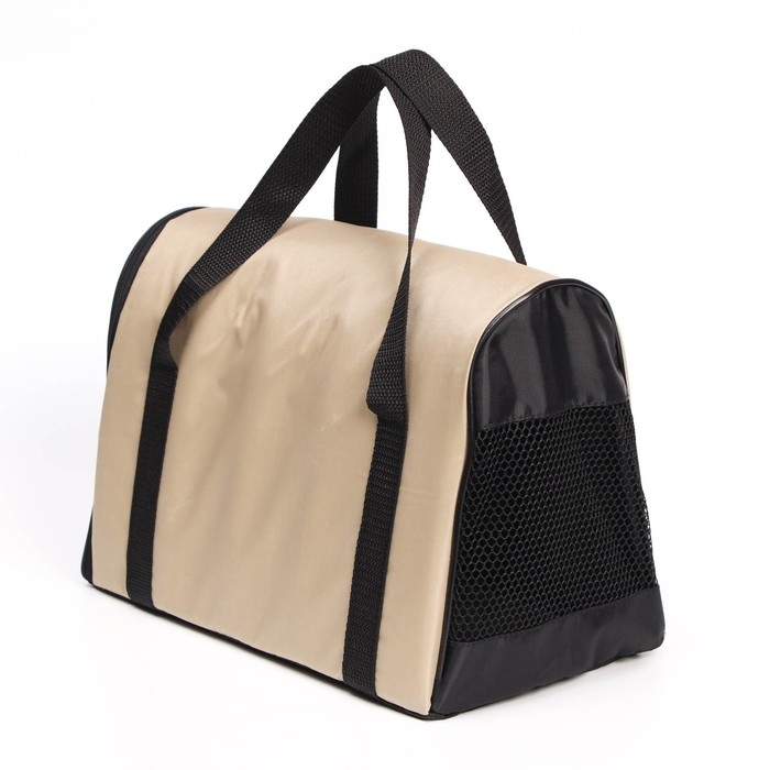 Сумка - переноска для животных  Сумка - переноска для животных "Туннель", нейлон, 33 х 19 х 23 см, бежевый