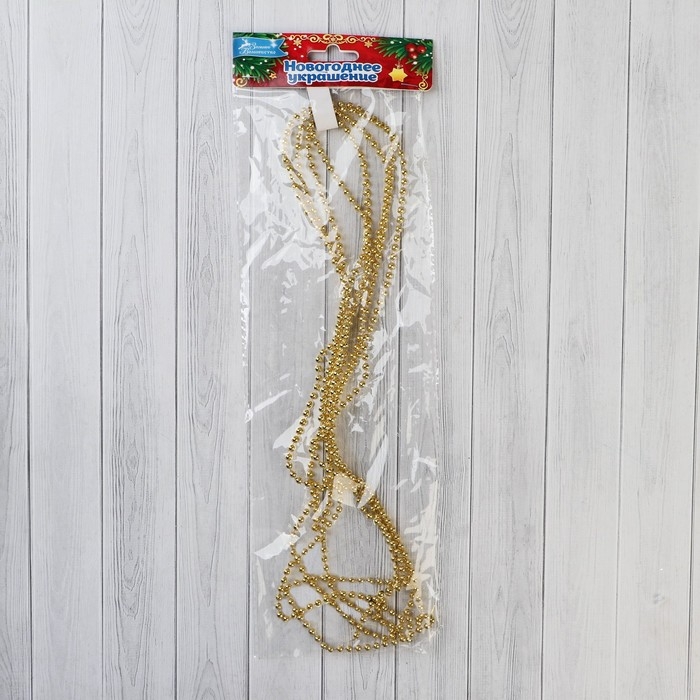 Бусы на ёлку 2,7 м d-5 мм Бусы на ёлку 2,7 м d-5 мм "Шарики" микс