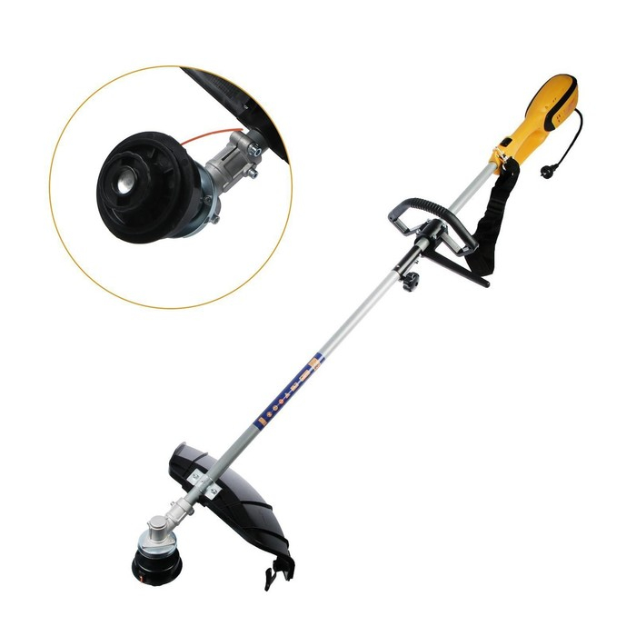 Электротриммер ТУНДРА, разборная штанга, катушка полуавтомат и диск, скос 400 мм, 1200 Вт Электротриммер ТУНДРА, разборная штанга, катушка полуавтомат и диск, скос 400 мм, 1200 Вт