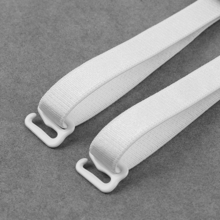 Бретели текстильные, крестообразные, 1 см, цвет белый Бретели текстильные, крестообразные, 1 см, цвет белый
