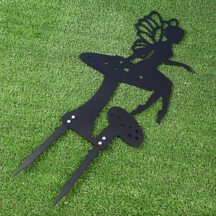 Набор садовых фигур  Набор садовых фигур "Волшебные феи", 2 шт, 27х39,5см/33х41см, черные