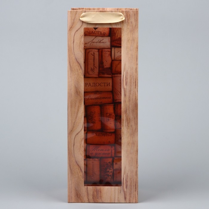 Пакет подарочный под бутылку, упаковка, «Пожелания», 36 х 13 х 10 см Пакет подарочный под бутылку, упаковка, «Пожелания», 36 х 13 х 10 см