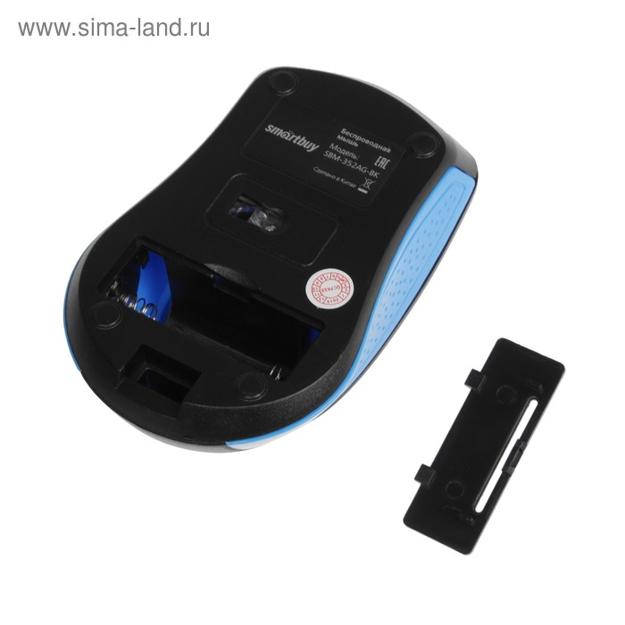 Мышь Smartbuy ONE 352, беспроводная, оптическая, 1600 dpi, 2xAAA (не в компл), сине-чёрная Мышь Smartbuy ONE 352, беспроводная, оптическая, 1600 dpi, 2xAAA (не в компл), сине-чёрная