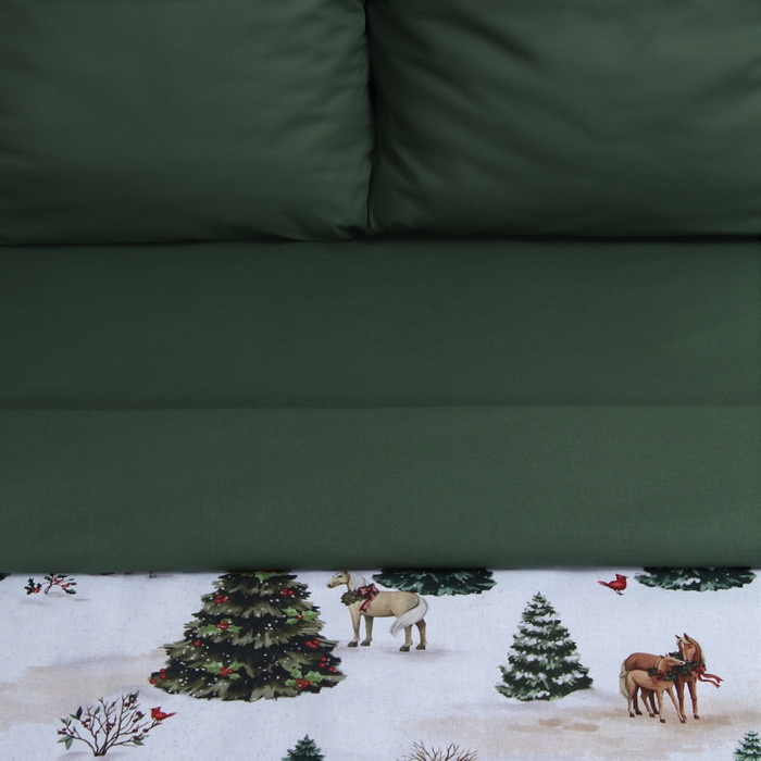 Постельное бельё Постельное бельё "Этель" Winter ranch 1.5 сп 143х215 см,150х214 см, 70х70 см 2 шт,поплин 125 г/м2