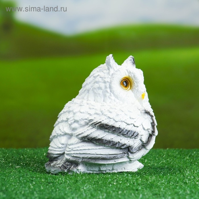 Садовая фигура  Садовая фигура "Совушка малая" белая, 15х15см