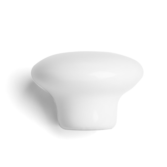 Ручка-кнопка Ceramics 002, керамическая, белая Ручка-кнопка Ceramics 002, керамическая, белая