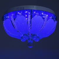 Люстра с ПДУ "Азалия" 4х40Вт E27+RGB хром 40х40х24 см BayerLux