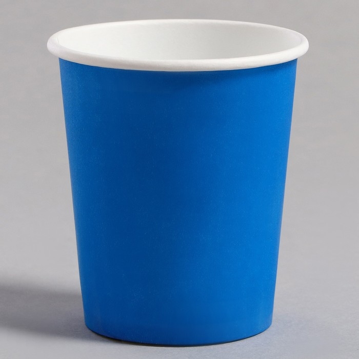 Набор бумажной посуды одноразовый: 6 тарелок, 6 стаканов, цвет голубой Набор бумажной посуды одноразовый: 6 тарелок, 6 стаканов, цвет голубой