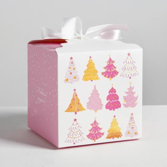 Коробка подарочная новогодняя складная «Чудеса», 12 х 12 х 12 см, Новый год Коробка подарочная новогодняя складная «Чудеса», 12 х 12 х 12 см, Новый год