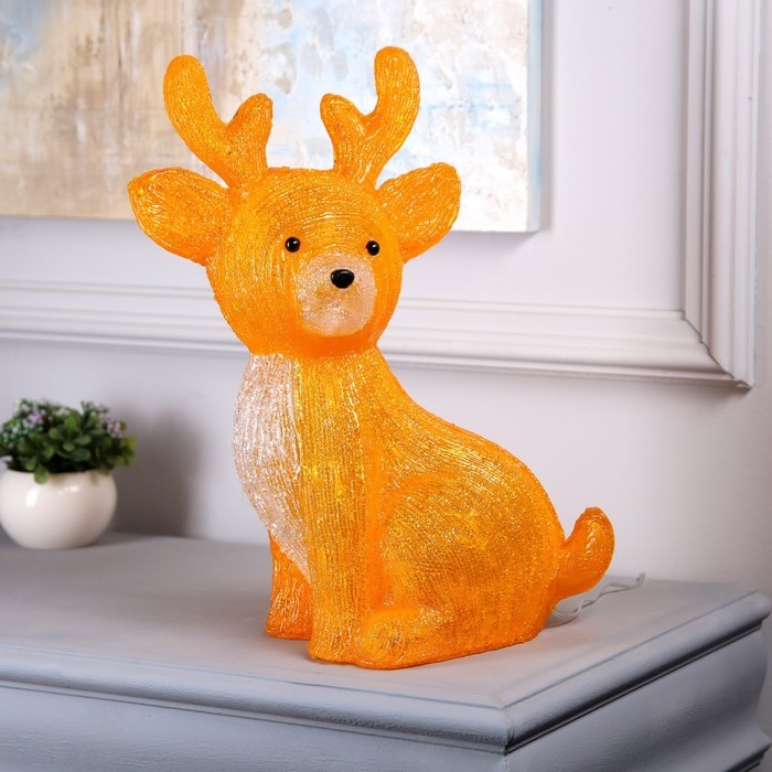 Светодиодная фигура «Оленёнок» 31 × 38 × 17 см, акрил, 50 LED, 220 В, свечение белое Светодиодная фигура «Оленёнок» 31 × 38 × 17 см, акрил, 50 LED, 220 В, свечение белое