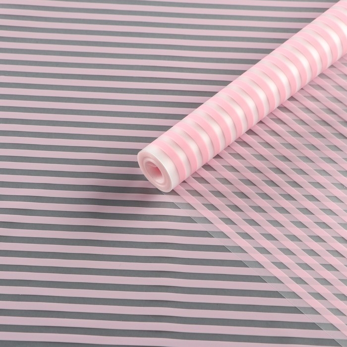 Пленка для цветов, матовая, "Зебра", розовый, 0,6 х 9м ±5%