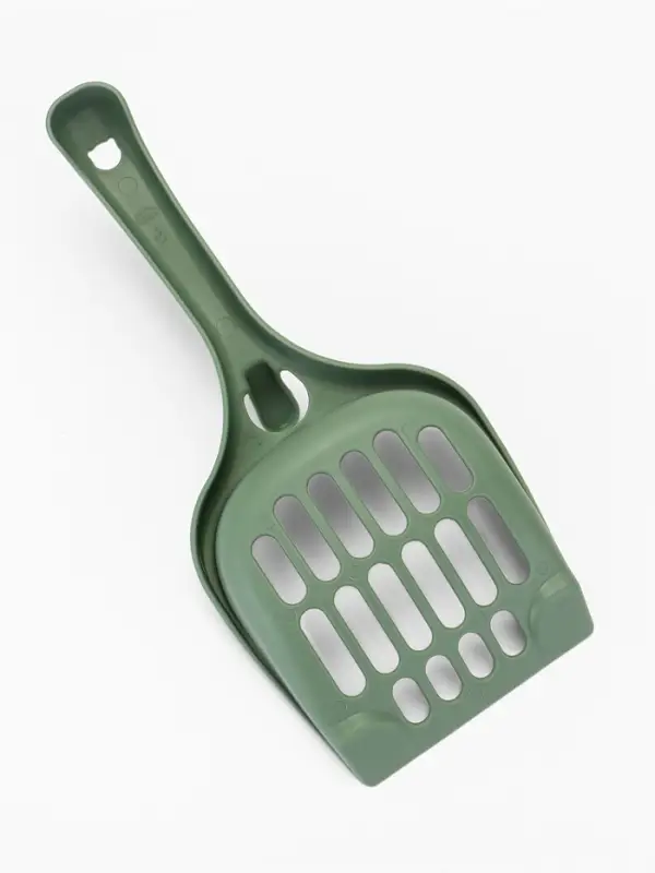 Совок для кошачьего туалета, 22.5&times;10&times;5 см, покрытие софт-тач, пластик, цвет изумруд