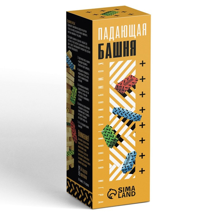 Падающая башня-дженга «Коммуникативная», 54 бруска, 7+ Падающая башня-дженга «Коммуникативная», 54 бруска, 7+