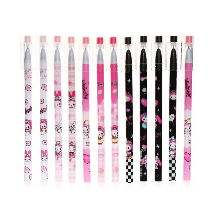 Ручка гелевая со стираемыми чернилами, стержень синий, корпус  Ручка гелевая со стираемыми чернилами, стержень синий, корпус "Зайка", МИКС