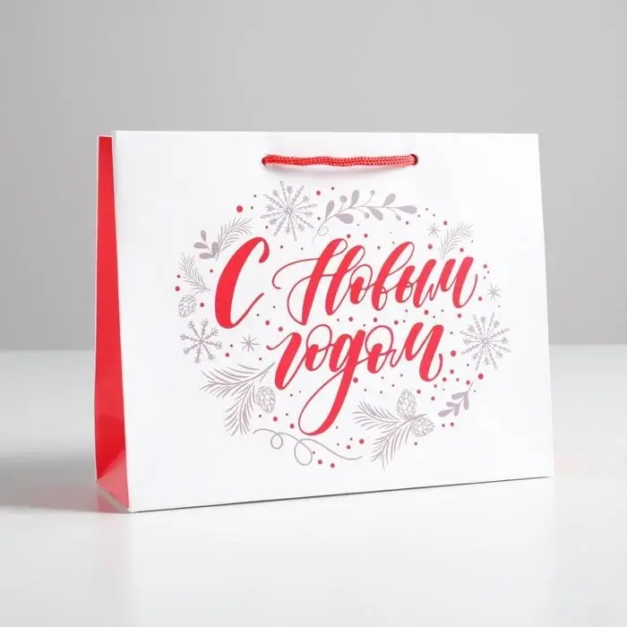 Пакет ламинированный «С Новым годом!», MS 23 х 18 х 8 см